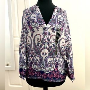 Lucky Brand Paisley Blouse multicolor
